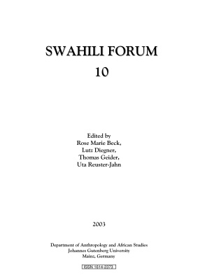 Swahili Forum 2003 №10