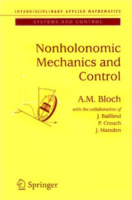 Bloch A.M. Nonholonomic Mechanics and Control