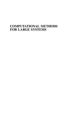 Reimers J.R. (Ed.) Computational Methods for Large Systems: Electronic Structure Approaches for Biotechnology and Nanotechnology