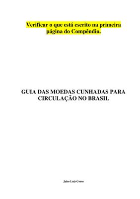 Jairo Luiz Corso. Catalogo de monedas brasileras (Каталог монет Бразилии)