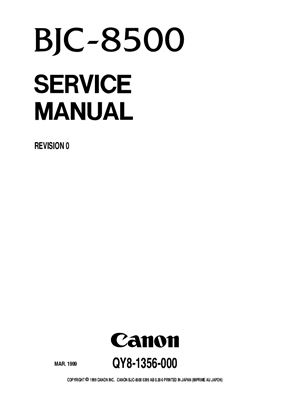 Canon BJC-8500. Service Manual