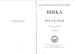 Arbman H. Birka I. Die Gräber