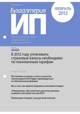 Бухгалтерия ИП 2012 №02