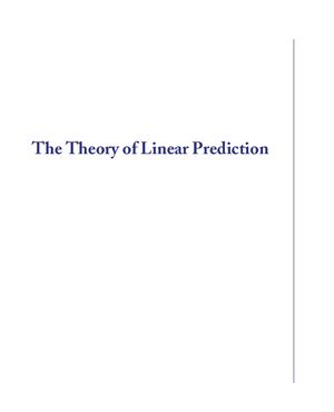 Vaidyanathan P.P. The Theory of Linear Prediction