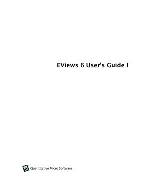 EViews 6 Portable + Users Guide