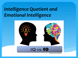 Intelligence Quotient and Emotional Intelligence