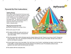 Еда. Карточки + Настольная игра Pyramid Go Fish