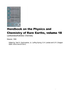 Gschneidner K.A., Jr. et al. (eds.) Handbook on the Physics and Chemistry of Rare Earths. V.18