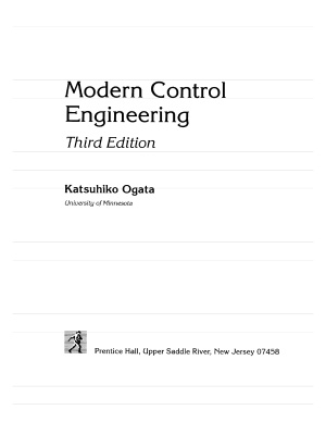 Ogata Katsuhiko. Modern Control Engineering