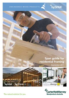 Span Guide for Residential Framing, september 2011, CarpenterHoltHarvey wood products Australia, Таблицы сечений пиломатериалов