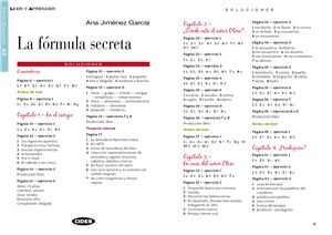 Garcia Ana Jiménez. La fórmula Secreta (A2). Soluciones