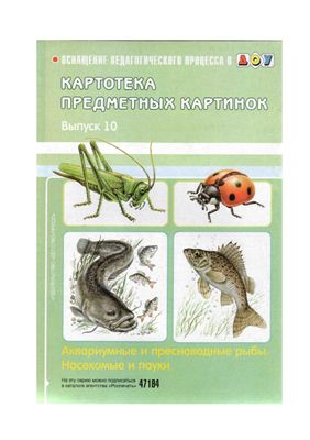 Нищева Н. Картотека предметных картинок. Выпуск 10. Аквариумные и пресноводные рыбы. Насекомые и пауки