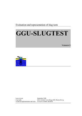 Программа - GGU-Slugtest (Demo)
