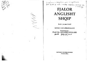 Stefanllari Ilo. Fjalor anglisht-shqip / English-Albanian Dictionary