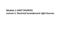Electrical Incandescent Light Sources