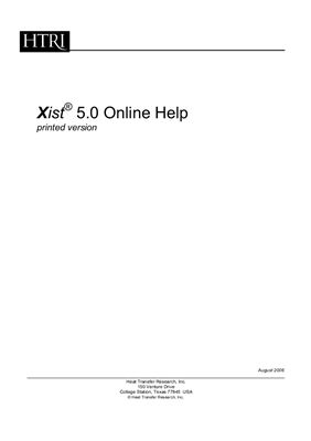 HTRI - Xist 5.0 Online Help (Printed version)