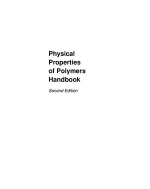 Mark James E. (ed.). Physical Properties of Polymers Handbook