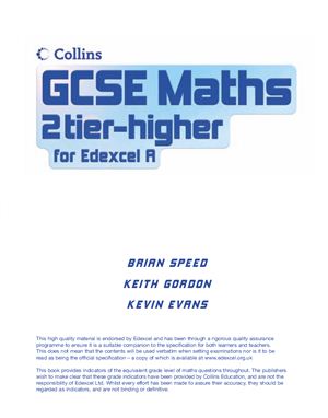 Speed B., Gordon K., Evans K. Higher Student Book: GCSE Maths for Edexcel Linear (A)
