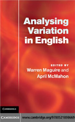 Maguire Warren, McMahon April.	Analysing Variation in English