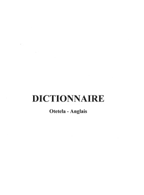 Museu E., Ukunda A., Chappell W. Otetela-English Dictionary