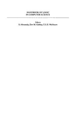 Dov M. Gabbay. Handbooks of logic in computer science. Volume 5