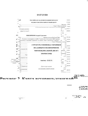 Пшеничнов А.С. Структура генофонда украинцев по данным о полиморфизме митохондриальной ДНК и Y хромосомы