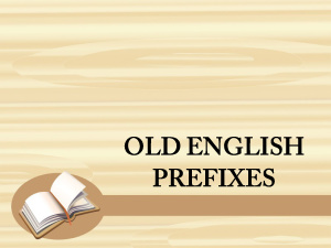 Old and Middle English prefixes