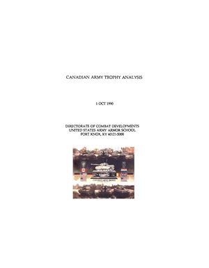 Mains Steven J. Canadian army trophy analysis