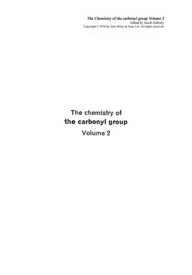 Zabicky J. (ed.) The chemistry of the carbonyl group. V.2 [The chemistry of functional groups]