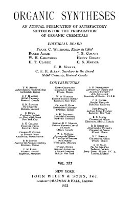 Organic syntheses. Vol. 12, 1932
