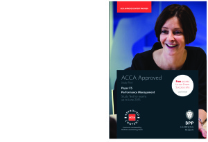 ACCA F5 Performance Management 2015 Study Text, BPP