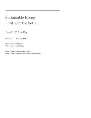 MacKay D.J.C. Sustainable Energy - Without the Hot Air