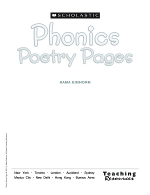 Einhorn Kama. Phonic Poetry Pages