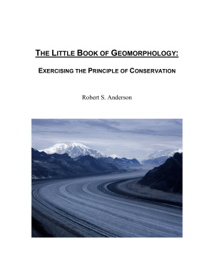 Anderson R. The little book of geomorphology
