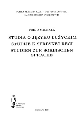 Michałk F. Podział gwar łużyckich
