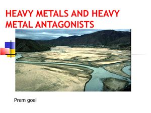 Heavy metals and heavy metal antagonists
