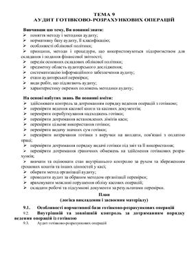 Кулаковська Л.П., Піча Ю.В. Організація і методика аудиту