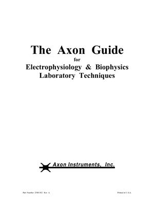 The Axon Guide for electrophysiology &amp; biophysics laboratory techniques