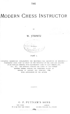 Steinitz Wilhelm. The Modern Chess Instructor