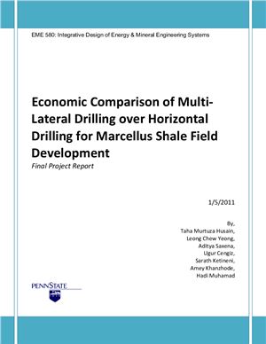 Husein T.M., Yeong L.C., Saxena A. et al. Economic Comparison of Multi‐Lateral Drilling over Horizontal Drilling for Marcellus Shale Field Development