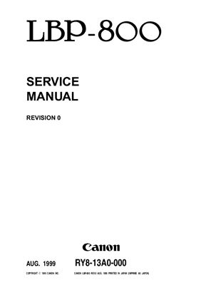 Canon LBP-800. Service Manual