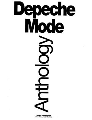 Anthology of Depeche Mode. Depeche Mode Sheet Music