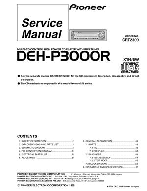 Автомагнитола PIONEER DEH-P3000R