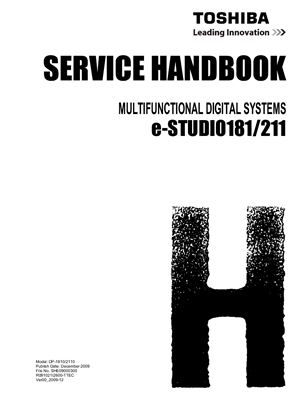 Toshiba e-STUDIO181/211. Service Manual