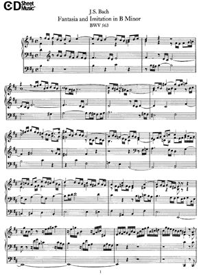 Бах И.С. Фантазия с Имитациями Си Минор (BWV 563)
