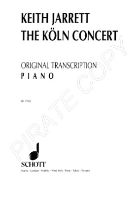 Keith Jarrett: The Köln Concert (Orignal Transcription) Piano