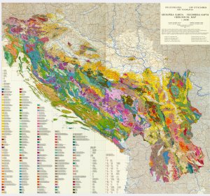 Геологическая карта Югославии