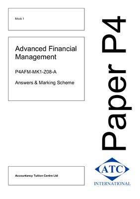 ACCA P4 Advanced financial management 2010