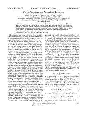 Hudgins L., Friehe C.A., Mayer M.E. Wavelet Transforms and Atmospheric Turbulence