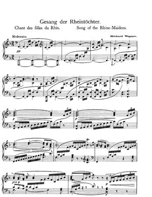 Wagner Richard. Das Rheingold - song of the rhine-maidensrhinmaid